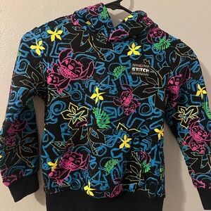Disney Black and Blue Sweatshirt with Vibrant Cartoon Print